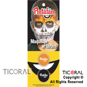 MAQUILLAJE ARTISTICO PINTAFAN NARANJA NEGRO CALABAZA 13-803 (4GR SET X 2) x 3